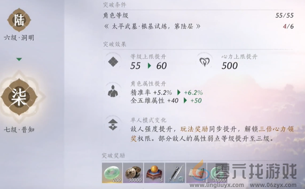 燕云十六声突破60级注意事项有哪些(图1) 燕云十六声突破60级注意事项有哪些(图1)