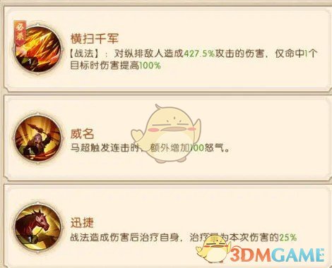 三国问鼎山河马超技能解析及定位(图1)